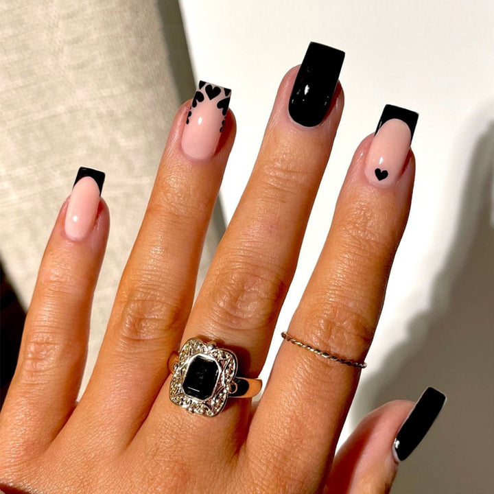 Elegant Stiletto Press-On Nail Art with Rhinestone Accents Kalsten