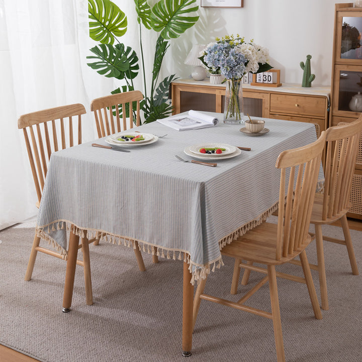 Knitted Striped Tablecloth