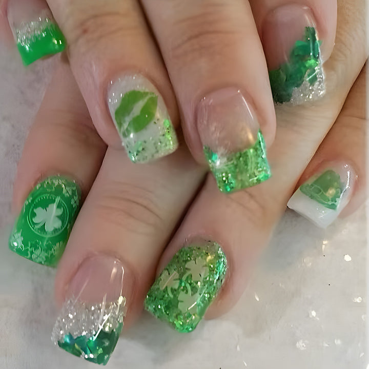 Festive Glittery Nail Art Press-On Set Kalsten