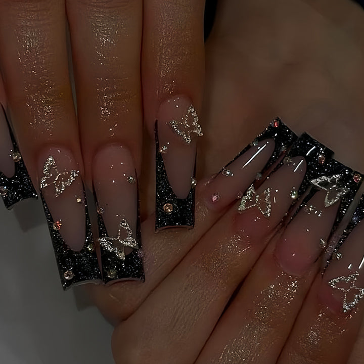 Butterfly Accented Press-On Nail Art Set Kalsten