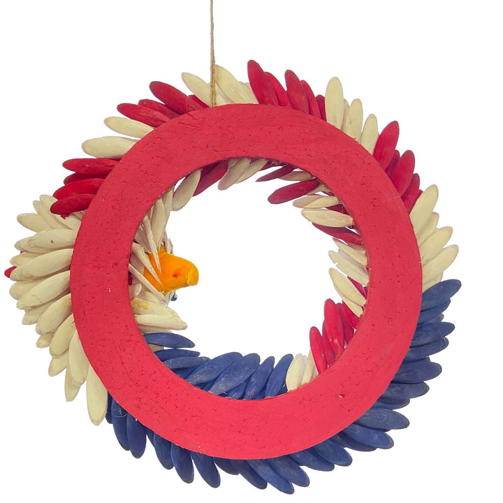 Unisex nan more patriotic door wreath with realistic eagle head and handcrafted wooden feathers Kalsten