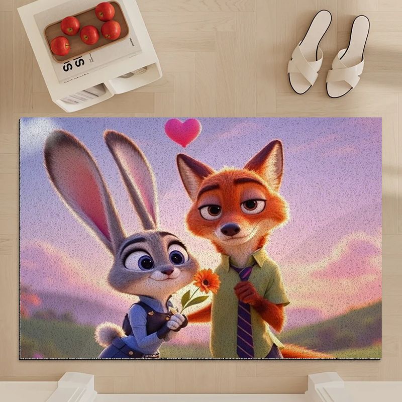 Playful Animated Character Bath Rug