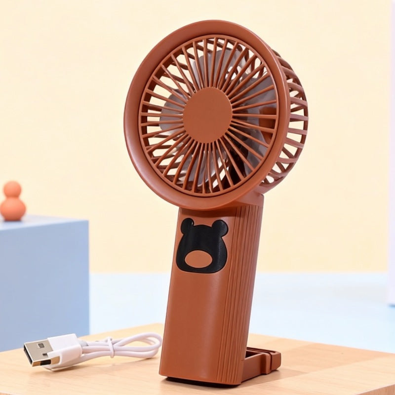 Women Portable Hand Fan with Cute Bear Design Kalsten 1781628530