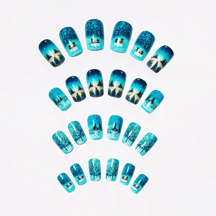 Winter Art Nails in Snowman Design Kalsten