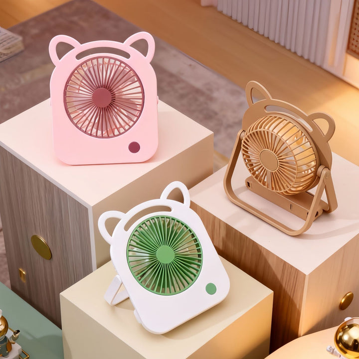 Ladies handheld fan with cute cat design Kalsten