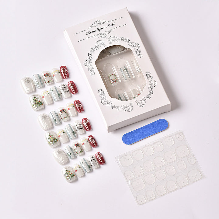 Themed Holiday Nail Art Press-On Set