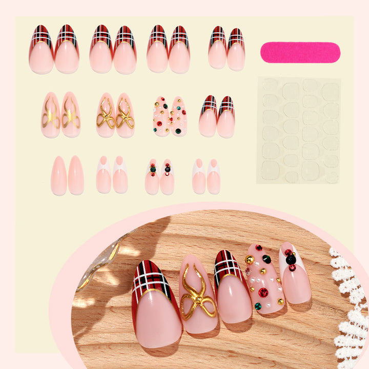 Acrylic nail set with luxurious decorations Kalsten