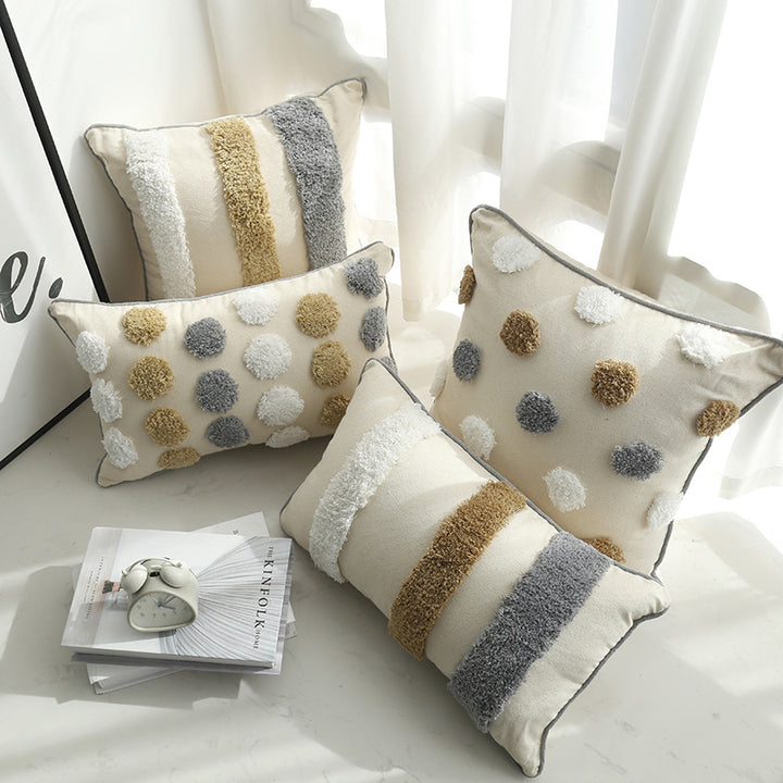 Fluffy Texture Stripe Cushion