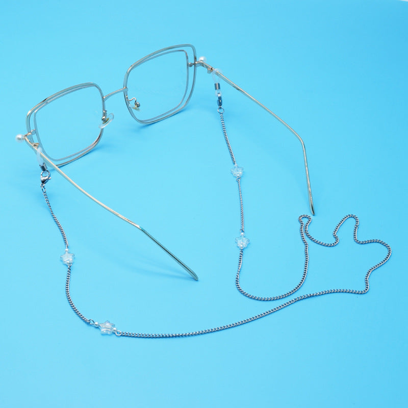Stylish Eyewear Retainer Chain with Decorative Accents Kalsten