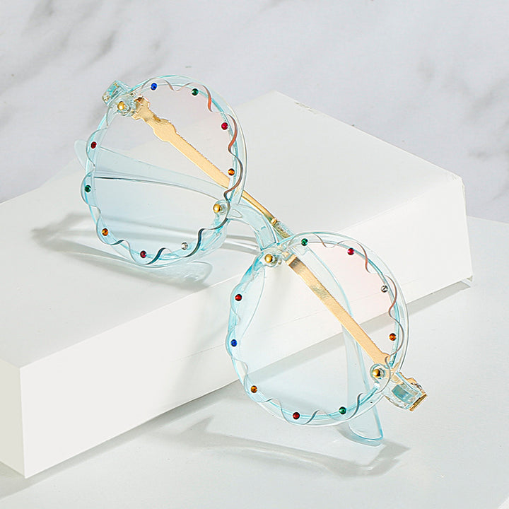 Stylish Decorative Round Frame Sunglasses Kalsten