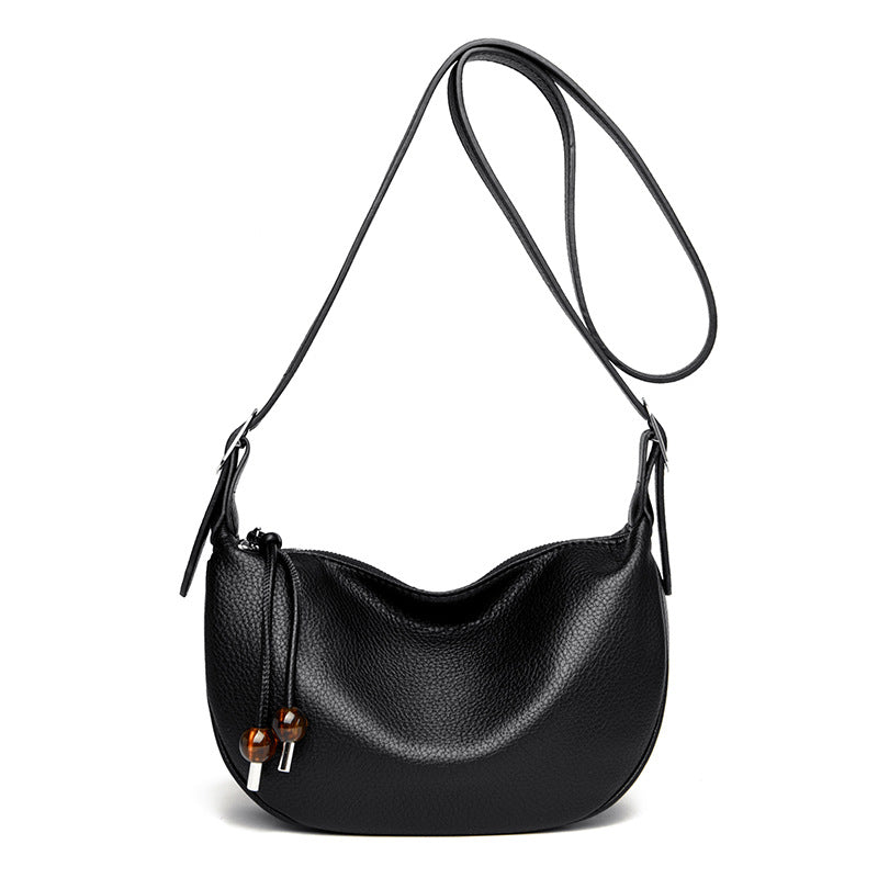 Casual Textured Leather Sling Bag Kalsten