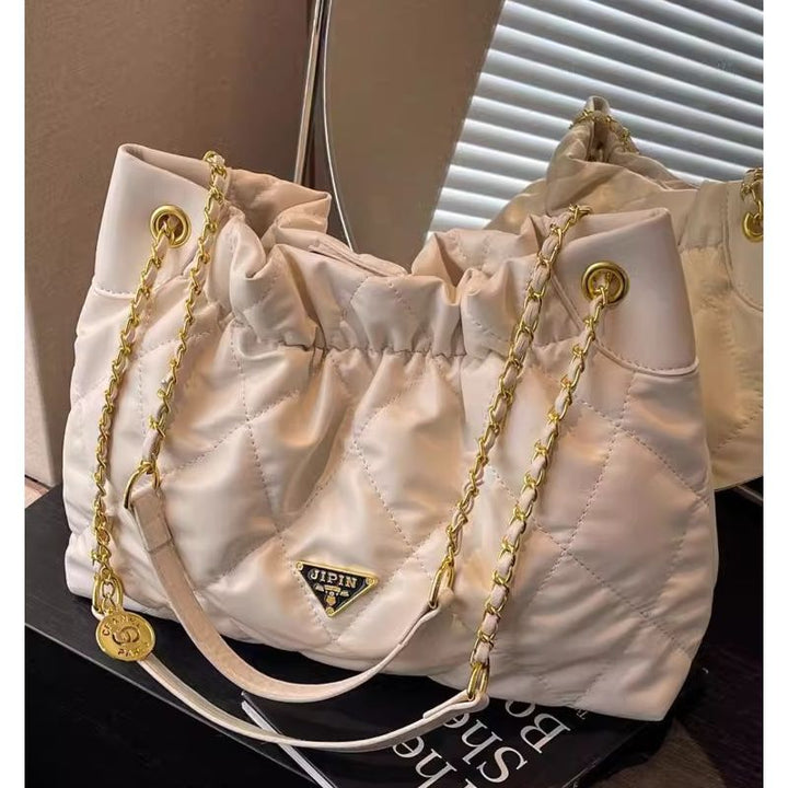 Quilted Chain-Handle Shoulder Bag Kalsten