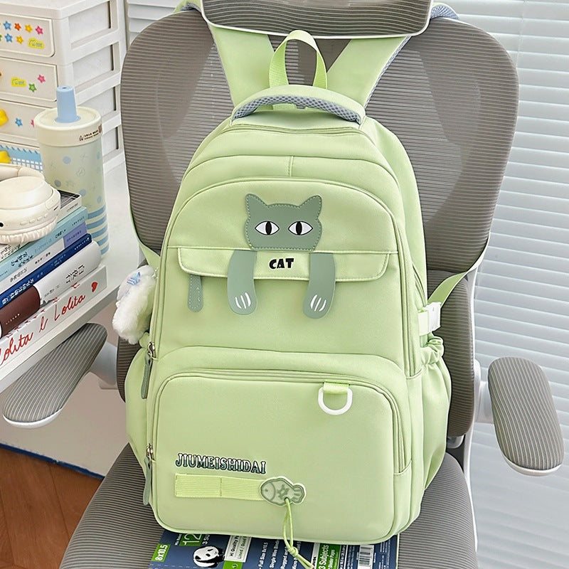 Playful Cat-Themed School Backpack Kalsten
