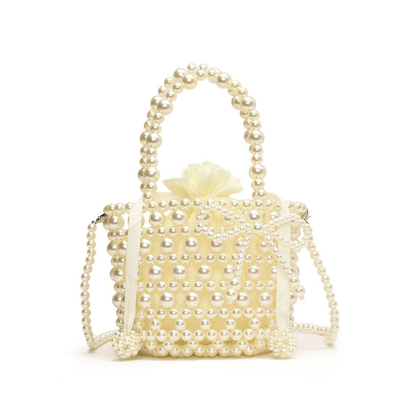 Pearl-Embellished Evening Purse