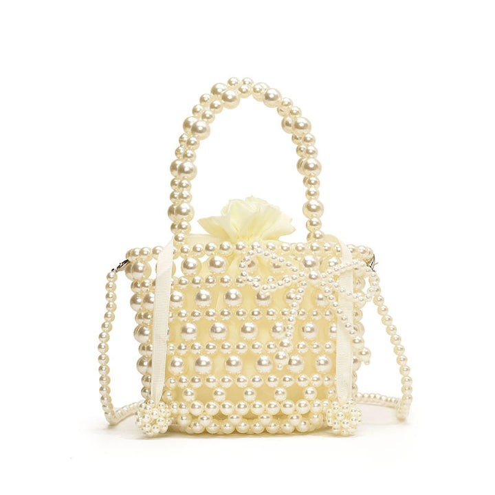 Pearl-Embellished Evening Purse