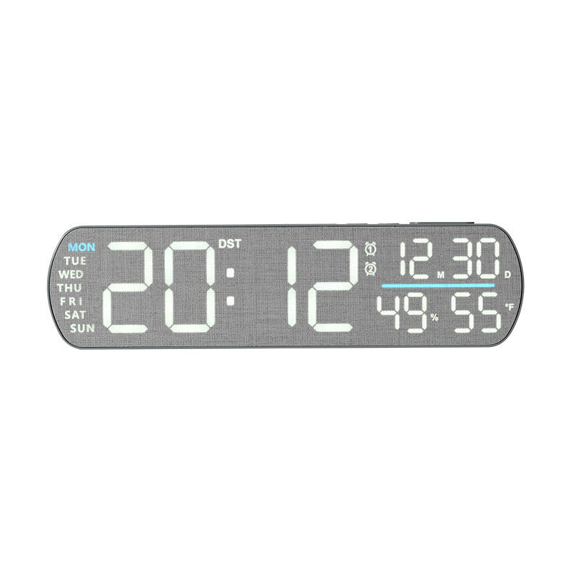 Digital alarm clock with wood look and temperature display Kalsten