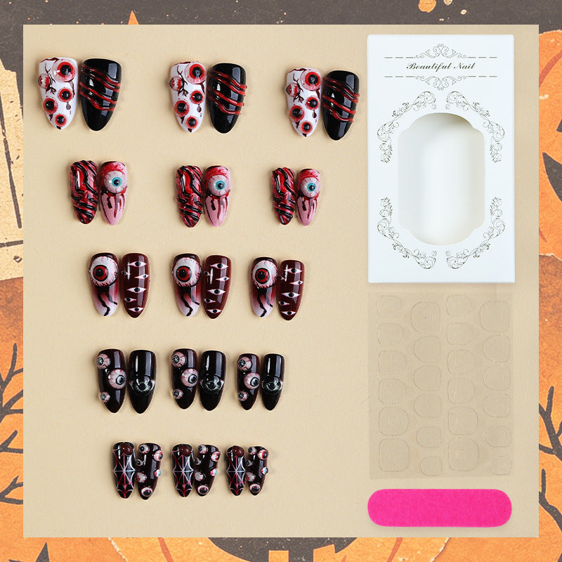 Spooky Themed Press-On Nails Set Kalsten