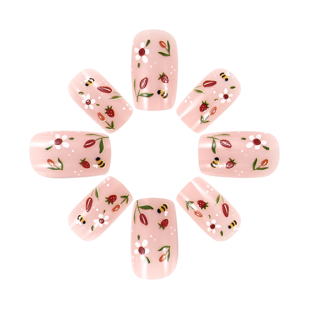 Floral Press-On Nail Art Set Kalsten