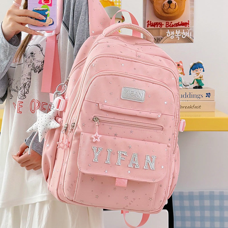 Fun Star-Embellished School Backpack Kalsten