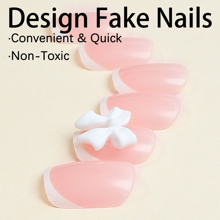 Artificial nail set with elegant flower and leopard print Kalsten