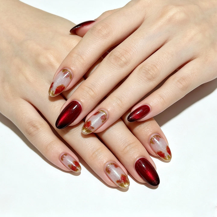Premium Decorative Floral Press-On Nail Art Kalsten