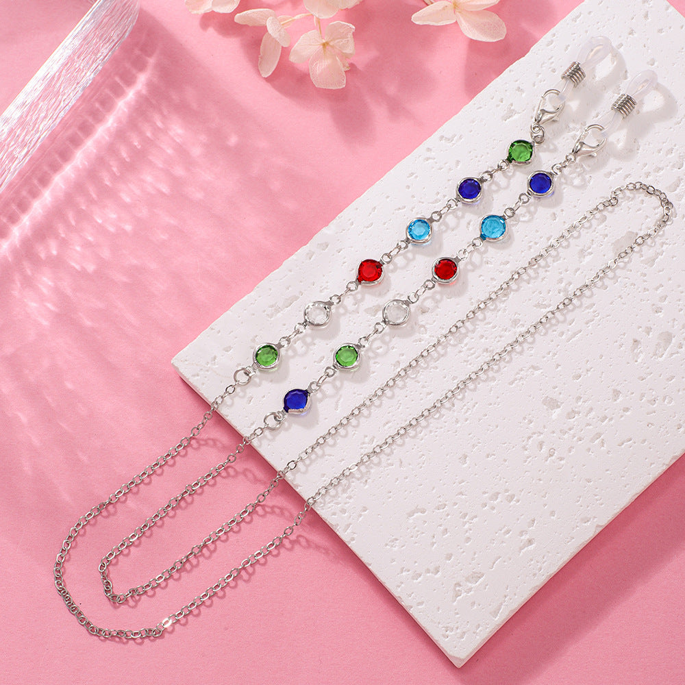 Stylish Crystal Chain Eyewear Holder Kalsten