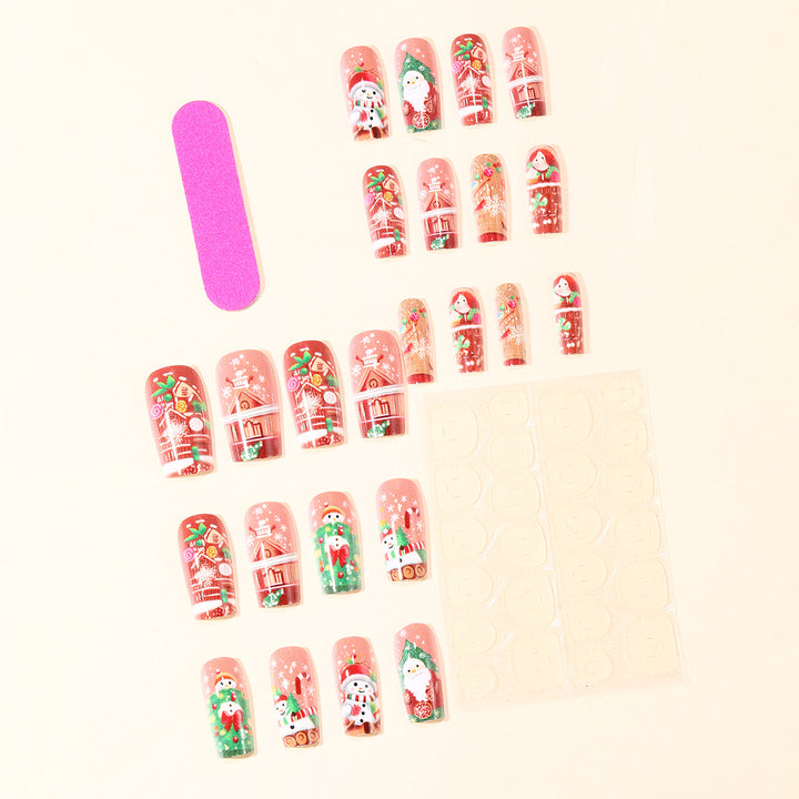 Festive Holiday-Themed 3D Nail Art Set Kalsten