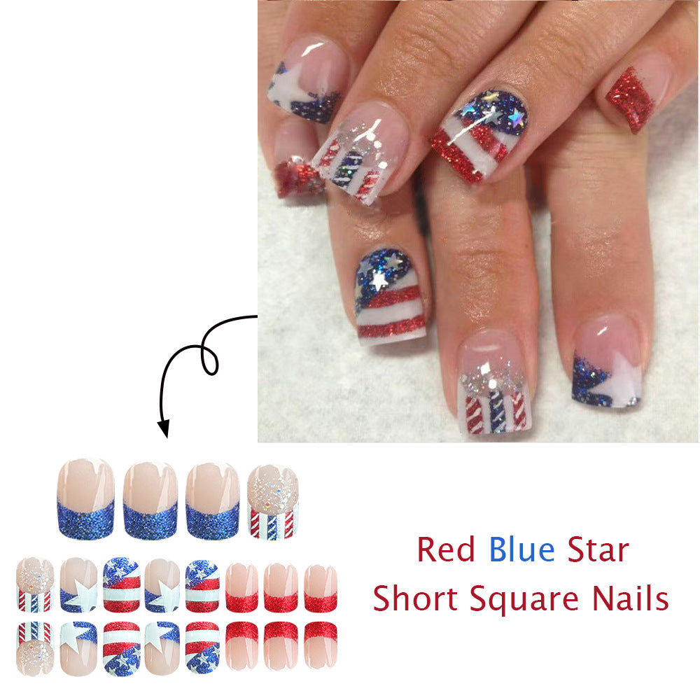 Patriotic Themed Press-On Nail Set Kalsten