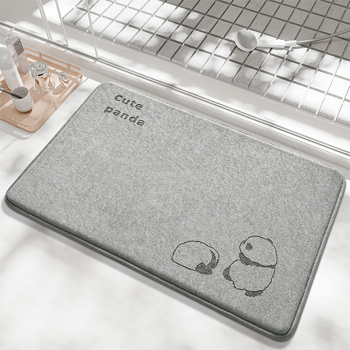 Playful Bunny Design Bath Mat Kalsten