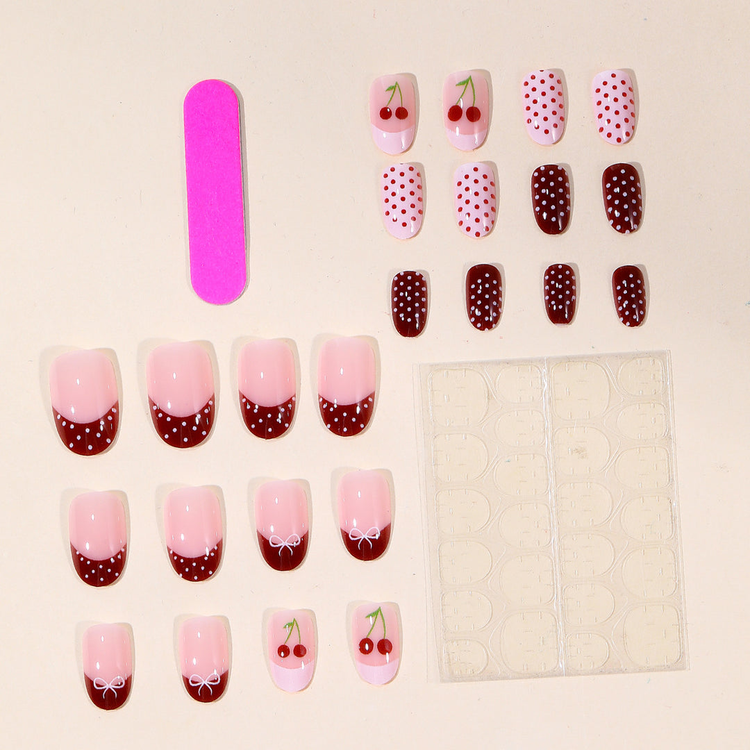 Cherry-Inspired Decorative Nail Art Extensions Kalsten