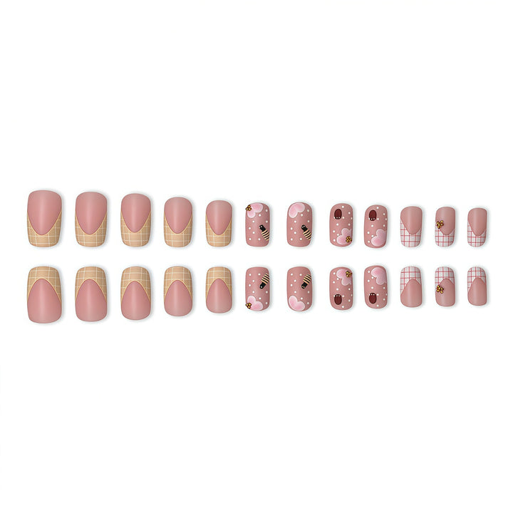 Artistic Floral Press-On Nail Set Kalsten