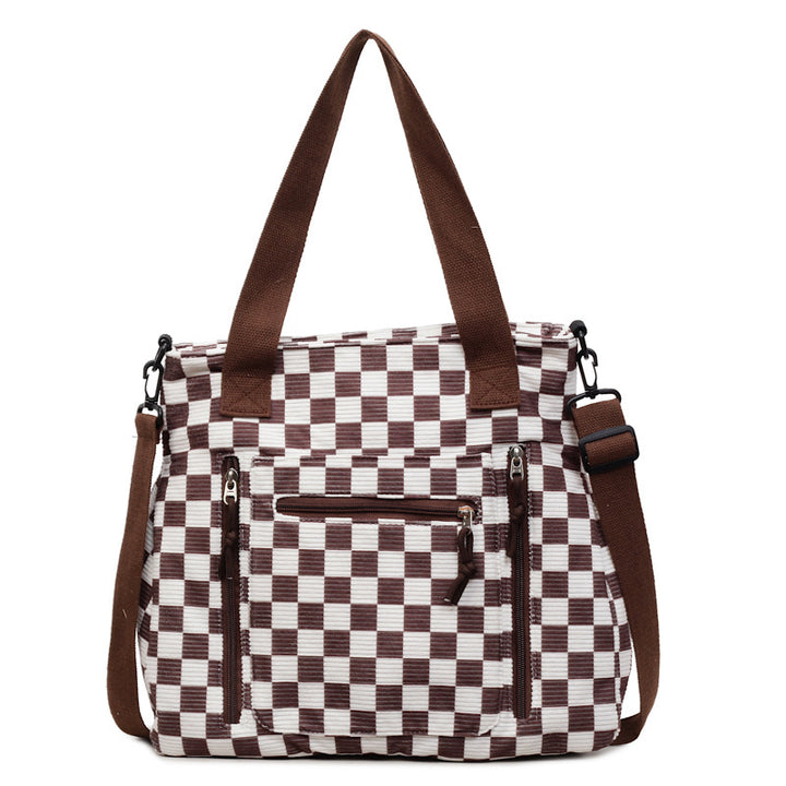 Versatile Checkered Tote Bag Kalsten