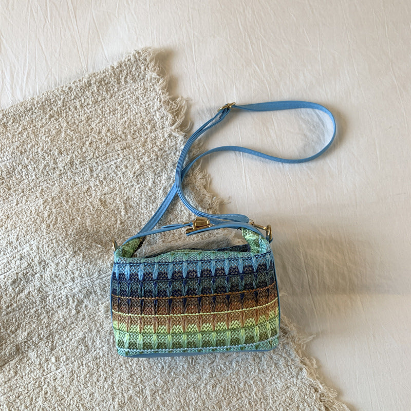 Textured Handwoven Mini Crossbody Bag Kalsten