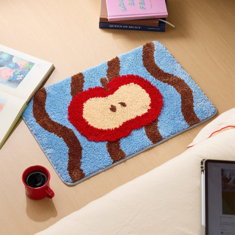 Playful Rocket-Themed Bath Mat