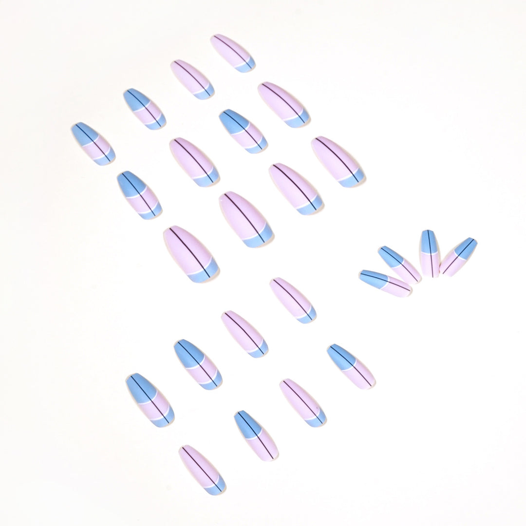 Trendy Stiletto Nails with Geometric Design Kalsten