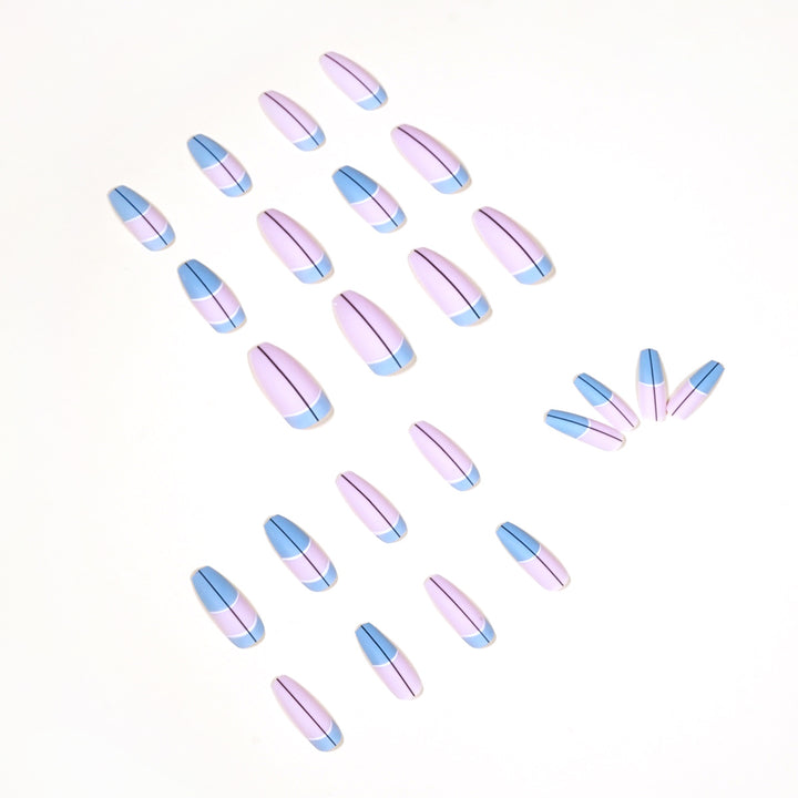 Trendy Stiletto Nails with Geometric Design Kalsten