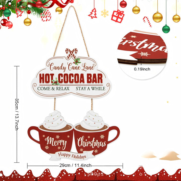 Decorative wooden sign with winter motifs Kalsten