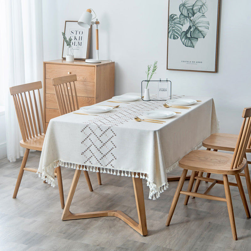 Bohemian Leaf Pattern Tablecloth