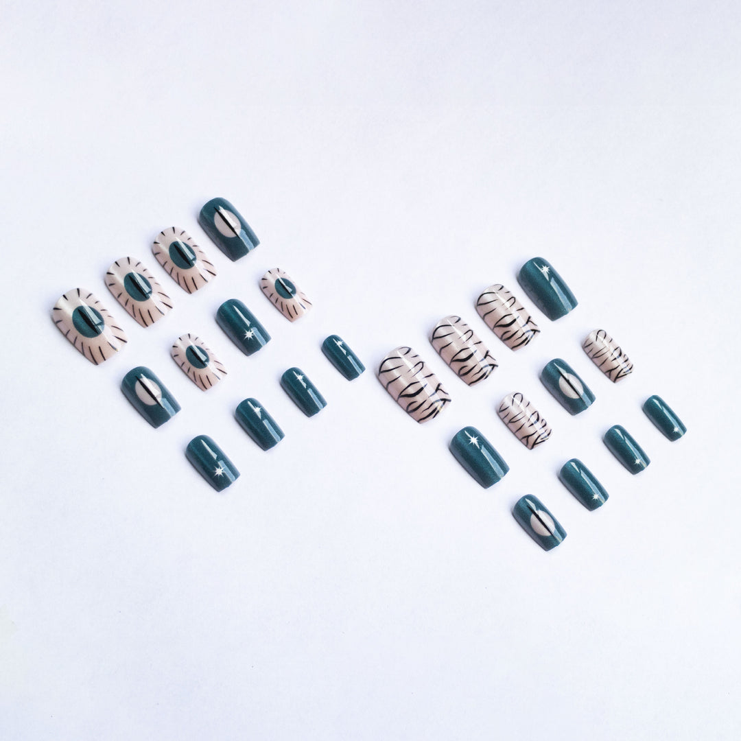 Artistic Abstract Nail Art Set