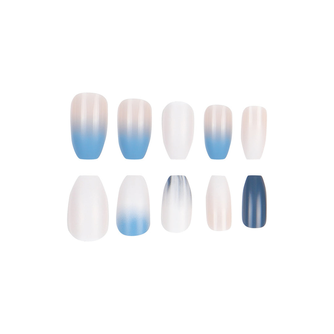 Ombre Matte Long Press-On Nails Kalsten