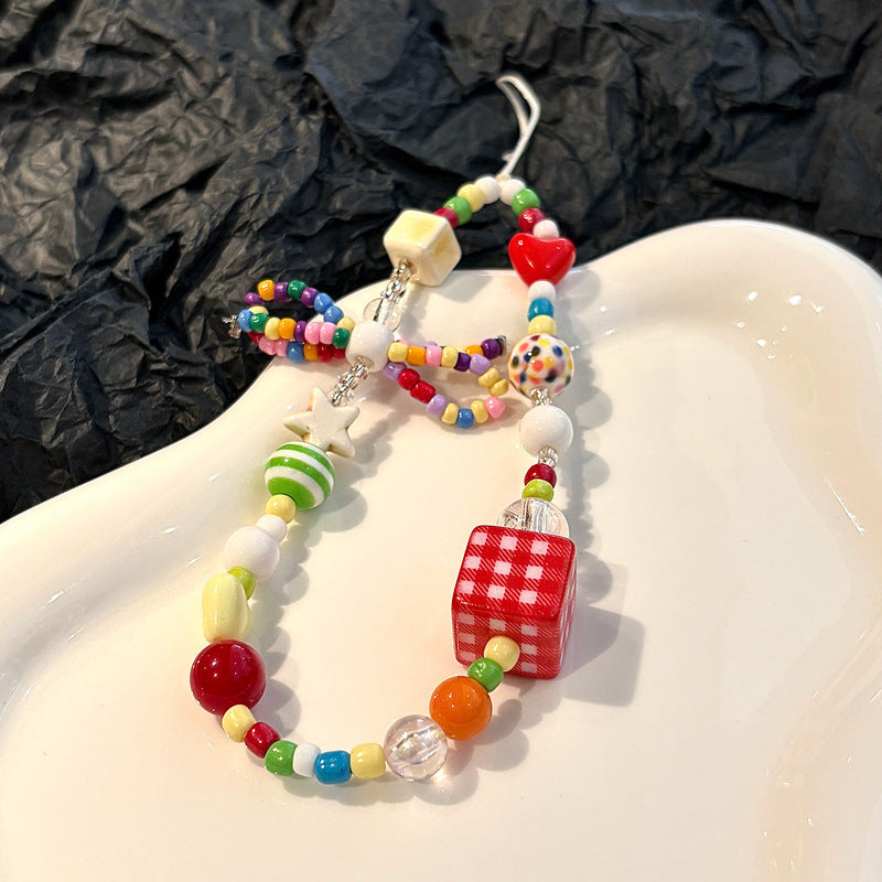 Colorful Beaded Charm Phone Strap Kalsten