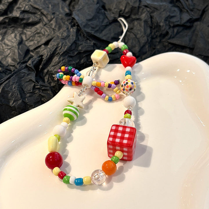Colorful Beaded Charm Phone Strap Kalsten