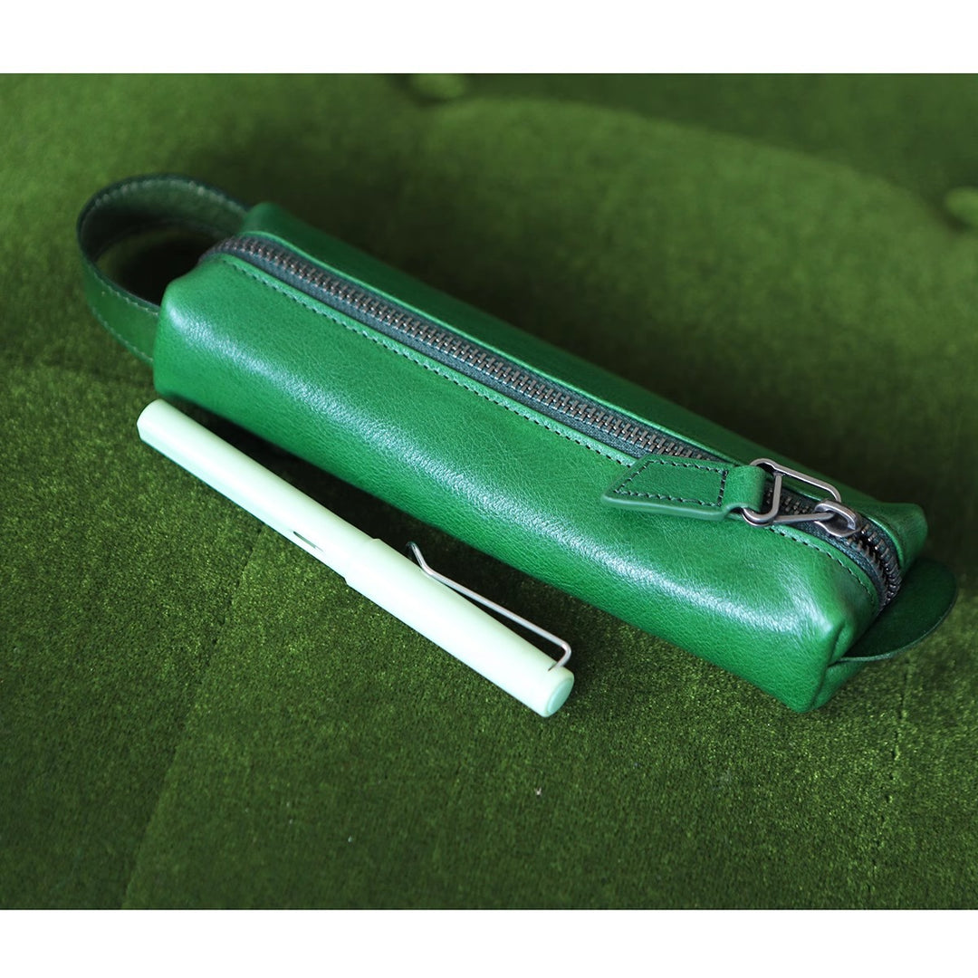 Premium Leather Zippered Pencil Case