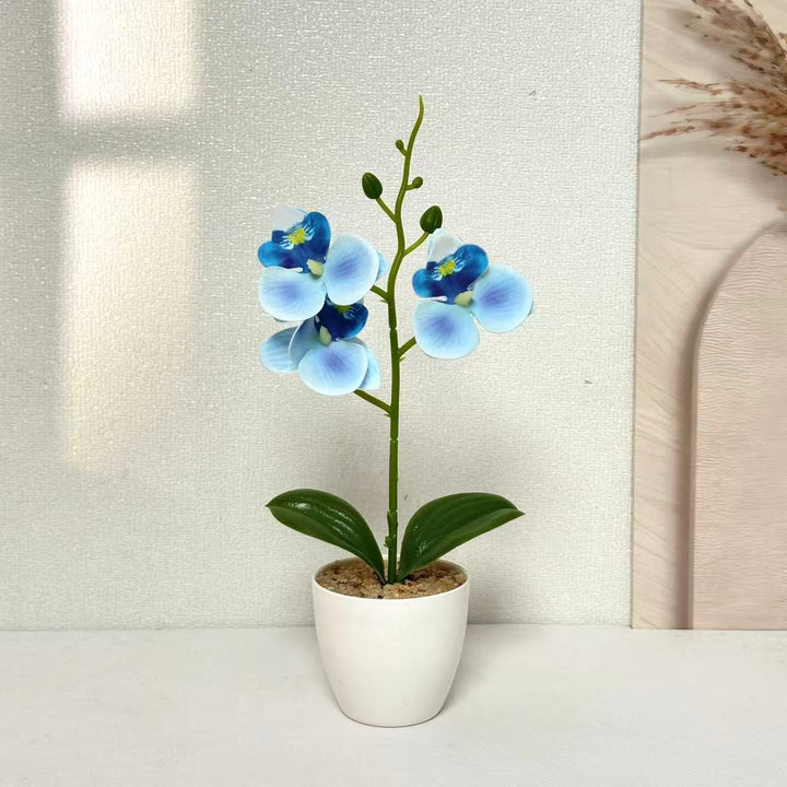 Elegant Faux Orchid Plant Arrangement