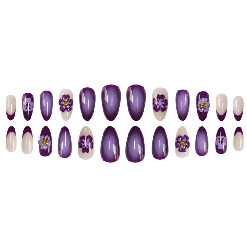 Artistic Floral Design Press-On Nail Set Kalsten