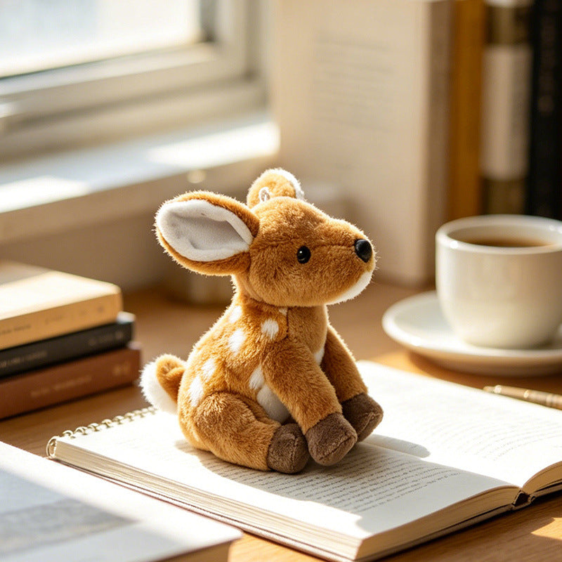 Plush Fennec Fox Sitting Soft Toy with Oversized Ears and Embroidered Features Kalsten
