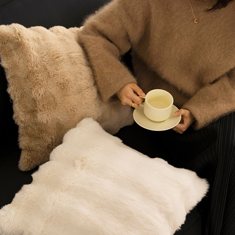 Luxurious faux fur decorative cushion set Kalsten