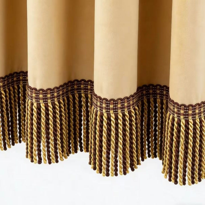 Noble curtain with fringe trim Kalsten