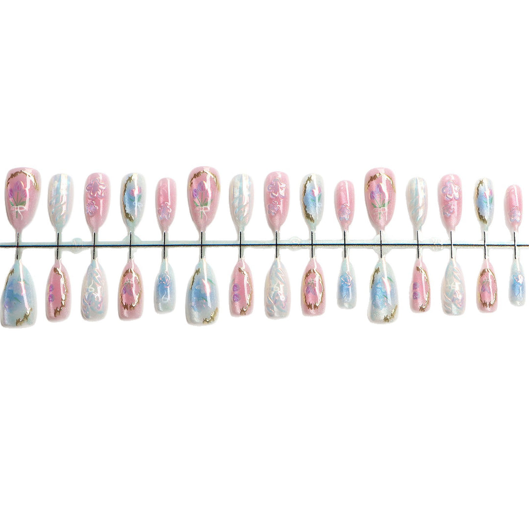 Seasonal Floral Press-On Nail Art Set Kalsten