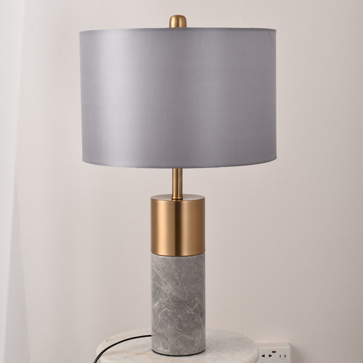 Contemporary Marble and Metal Table Lamp
